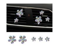 5Pcs Bling Daisy Flower Car Air Vent Clips,Sparkling Crystal Rhinestone Cute Vehicle Air Conditioning Clamp, Diamond Auto Air Outlet Clip Decor for Women Girls, Universal Fit (Multicolor)