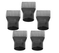 5pcs Blow Dryer Comb Attachment Pa Black Concentrator Nozzles