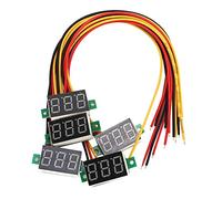 5pcs Blue 0.36 Inch Digital DC Voltmeter, Three Wire LED Volt Meter with Reverse Polarity Protection, 0-100V Voltage Monitor for Automotive Marine RV Battery System