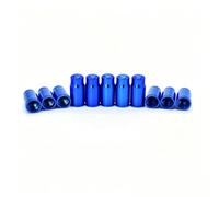 5pcs Blue Aluminium Alloy Bike Valve Caps for Bicycles and Cyclists | French Style Cover, Dust Protection against Dirt and Rain Water, Polished Anodic Finish, Mountain Riders
