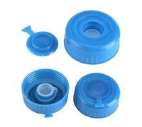 5pcs Blue Gallon Drinking Water Bottle Screw on Cap Replacement Anti Splash Lids, Safe Harmless Reusable, Modern Design, Fit for 5.5cm Screw Bottle, Anti Splash, 5 Per Pack, Made