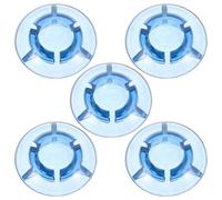 5pcs Blue Plastic Mushroom Head Guitar Footswitch Toppers | Pedal Switch Caps for Effect Units, Precision Activation in Studio Setups, Stylish round Profile