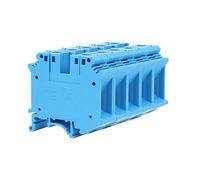5pcs Blue UK35N DIN Rail Wire Terminal Blocks Screw Type,Wide Application for 600V 130A 1/0-12AWG Wire Connection,Electrical Distribution Box, Solar Power System, PLC Industrial Control Contact DIY