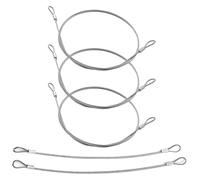 5PCS BMYUK Outdoor Travel Security Cable Lock Stainless Steel Lanyard Eyelets Ended Wire Luggage Lock for Homes Doors Fences 2mmx30cm