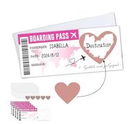 5PCS Boarding Pass Scratch Card, Holiday Scratch Card Reveal, Surprise Holiday Reveal, Personalised Scratch Cards, Surprise Trip Ticket, We are Going on Holiday Scratch with Envelope