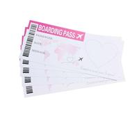 5PCS Boarding Pass Scratch Card with Envelopes, Surprise Pass Scratch Card, Personalised Heart Scratch Card Funny Holiday Surprise Reveal for Wedding Party Birthday Invitations