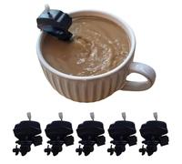 5Pcs Boat Motor Coffee Stirrer, Creative Coffee Stirrer Motor Boat, Wind Up Motor Coffee Mug Mixer, Stir Thoroughly, Fishing Boat Enthusiasts Gag Gift Fathers Day Present