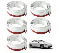 5Pcs Body Side Molding Trim Dust-Proof Leaf-Proof 63" Long Flexible Car Windshield Rubber Seal Self-Adhesive Trunk Sealing Strip for Motor Truck RV