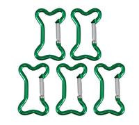 5Pcs Bone Shape Spring Clasps Aluminum Alloy Spring Snapping Hook Clip KeyRings Metal Carabiner Keychains Buckle Hardware Chain Clip Outdoor Camping Keyring Hook