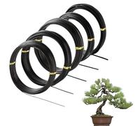 5pcs Bonsai Shaping Wire Aluminium Black, Tokaneit Wire Set, Wire Garden, 1.0 mm/1.5 mm/2.0 mm/2.5 mm/3.0 mm, Easy to Bend and Shape, Not Easy to Break