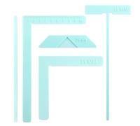 5pcs Bookbinding Easy Scrapbooking Tools, Plastic Bookbinding Starter Kit with Corner Miter Spine Spacer Divider Tools Can Be Made into Notebook Calender Junk Journal Handbook (Turquoise)