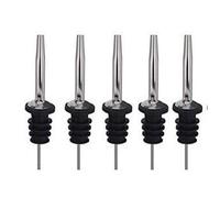 5PCS Bouchon avec Clapet de Fermeture avec Capuchon à Rabat à Charnière en Métal en Acier Inoxydable classique Liqueur Bouteille avec bec conique pour
