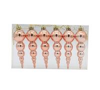 5Pcs/Box Metallic Shatterproof Painted Gourd Christmas Ball Ornaments Tree Hanging Pendants Holiday Festival Party Decoration Tree Decorations Pearls Branches