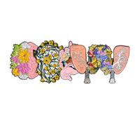 5pcs Brain Brooch Pin Alloy Creative Anatomy Theme
