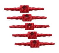 5pcs Brake Hose Adapter for Internal Cable Routing, Aluminum Alloy | Red Finish, Weatherproof Guide for Shift Cables and Bicycle Frames, Service Use for Road Cyclists