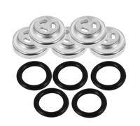 5pcs Brake Master Silver Metal Cylinder Sight Glass with O Ring | Motorcycle Part Replacement, Reliable Quick Swap, for Scooter Owners and Electric Motorcycle Brake Repair