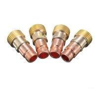 5PCS Brass Collets Body for Stubby Gas Lens Connector with Mesh Compatible with for TIG WP-17/18/26 Welding Torches - 14x28.1mm Size for Professional Welding Tools(5PCS 2.4mm)