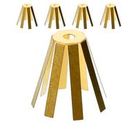 5pcs Brass Golf Club Shims with Eight Arm Octopus Design for Hosels | Golden Repair Spacer, Oversized Bore Fit, Alignment Aid, Easy Install for Re Shafting Workshop Use