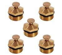 5Pcs Brass Misting Nozzles 1/2inch Adjustable Centrifugal Spray for Outdoor Cooling System Garden Irrigation Water Atomizing Mist Sprinkler