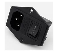 5pcs ! brass part! with 10A fuse ! power socket with Rocker Switch ac socket 3 Terminal Power Socket with Fuse Holder Connector IDGTTLDF(Gold)
