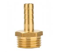5pcs Brass Pipe Fittings 4 to 19mm Hose Barb Tail, 1/8 to 1/2inch Male Connector Joint Coupler Adapter(3/8inch*6MM)