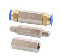 5pcs Brass Pneumatic Check 6mm 8mm 10mm 12mm 1/4 OD Hose Full Port One Way Non-Return for Air Compressor(Cv-02)