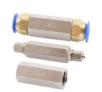 5pcs Brass Pneumatic Check Valve 6mm 8mm 10mm 12mm 1/4 OD Hose Full Port(CV-02 w PC8-02,20 Pcs)