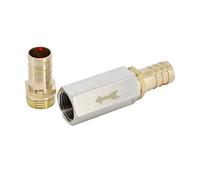 5pcs Brass Pneumatic Check Valve 6mm 8mm 10mm 12mm 1/4 OD Hose Full Port(CV-04 w BT12-04,5 Pcs)