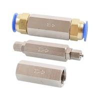 5pcs Brass Pneumatic Check Valve 6mm 8mm 10mm 12mm 1/4 OD Hose Full Port One Way Non-Return Valve for Air Compressor(CV-02 w KN8-02)
