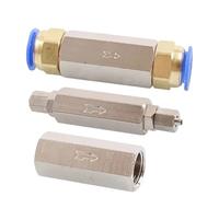 5pcs Brass Pneumatic Check Valve 6mm 8mm 10mm 12mm 1/4 OD Hose Full Port One Way Non-Return Valve for Air Compressor(CV-01,20 Pcs)