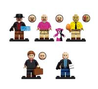 5Pcs Breaking Bad Season Minifigures Heisenberg Walter White Gus Fring Saul Goodman Mike Ehrmantraut Building Blocks Kits Kids Toys