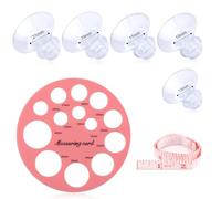 5pcs Breast Pump Flange Insert, with Soft Rule Set Silicone Flange Inserts Compatible with TSRETE Medela Momcozy S9/S9Pro/S12/S12Pro Wearable Breast Pumps (13/15/17/19/21mm)
