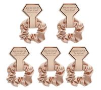5PCS Bridesmaid Bride Scrunchy Bachelorettes Hair Buns Hair Scrunchies Bridal Shower Party Supply Headdress Wedding Gifts