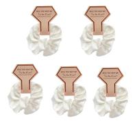 5PCS Bridesmaid Bride Scrunchy Bachelorettes Hair Buns Hair Scrunchies Bridal Shower Party Supply Headdress Wedding Gifts