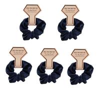 5PCS Bridesmaid Bride Scrunchy Bachelorettes Hair Buns Scrunchies Bridal Shower Party Supply Headdress