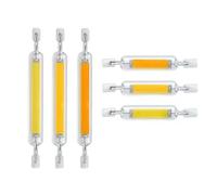 5Pcs Bright LED R7s COB Glass Tube,AC 110V 220V 5W 10W 20W 78mm 118mm Corn Light Bulb J78 J118 Home Replace Halogen Lamp,Warm White,10W 78mm