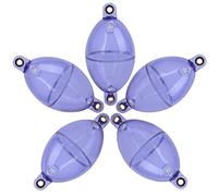 5Pcs Bright Oval Fishing Bubble Floats High Sensitivity Controller for Sea Coarse Surface, Fish Tackle Accessories for River/Lake, Plastic Material (Purple)