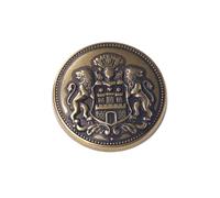 5Pcs British Style Crown Lion Flat Sew-On Metal Buttons for Wool Coats, Trench Coats, Suits & Creative DIY Handmade Clothing Projects
