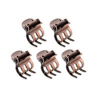 5Pcs Bronze Mini Metal Hair Claw Clips for Women,Mini Metal Hair Claw Clips, Clamp Side Bangs Clip Hair Styling Tool Hairpins Hair Accessories for Women, Hair Claws