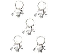 5pcs Broom Keychain Back Pack Purse Keychain for Keys Metal Keychain Glove Keyring Bulk Ornaments Witch Broomstick Decor Keepsakes s Bucket Broom Keyrings Key Decoration