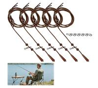 5PCS Brown Helicopter Rigs for Carp Fishing, Specially Designed for Outdoor Weedy and Muddy Bottom Fishing, Durable Carp Rigs with Enhanced Hook Placement, Essential Accessories for Anglers