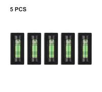 5PCS Bubble Level for Spirit Level - Small Portable Mini Leveling Tool with Tubular Design, Black + Green, 4.7 x 1.8 cm, for Picture Frames, TV Stands, Cross-Stitch Frames Calibration