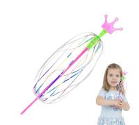 5PCS Bubble Wand Sticks, 13.58in Light up Rainbow Party Bubble Sticks, Magic Twirler Handheld Spinner for Party Festivals and Funny Attractive Night