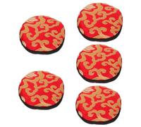 5pcs Buddha Sound Bowl Cushion Singing Bowl Pad Panderos De Danza Cristianos Cloth Bowl Pad Silk Pillow Yoga Accessories Singing Bowl Pillow Pilows Manual Red Fabric Base
