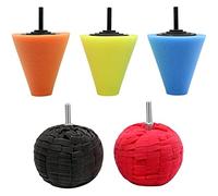 5pcs Burnishing Foam Sponge Polishing Cone Ball Buffing Pad Car Wheel Hub Cleaner Set