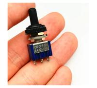 5pcs button switch toggle button switch 2-bit 3-bit lock switch mts-102/103/202/203 ON-ON SPDT on-off-on SPDT DPDT IDGTTLDF(MTS-203 with Cap)