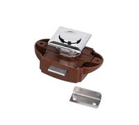 5Pcs Camper Car Push Lock 26mm RV Drawer Latch Cinet Locks Keyless Button Latches(Brown)