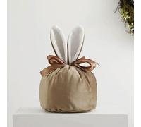 5Pcs Candy Gifts Bag For Kids Velvet Bunny Ears Accessories Wedding Cute Decor Drawstring Bag