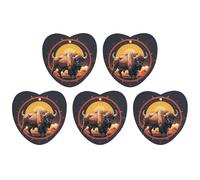 5PCS Car Air Freshener Hanging Personalized Double Sided American Bison Car Fresheners Long Lasting New Cars Scents Cute Automotive Freshies for Closets, Drawers (white)