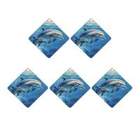 5PCS Car Air Freshener Hanging Personalized Double Sided Dolphins in The Sea Car Fresheners Long Lasting New Cars Scents Cute Automotive Freshies for Closets, Drawers (gray)